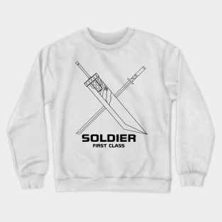 x-soldier sword (Black) Crewneck Sweatshirt